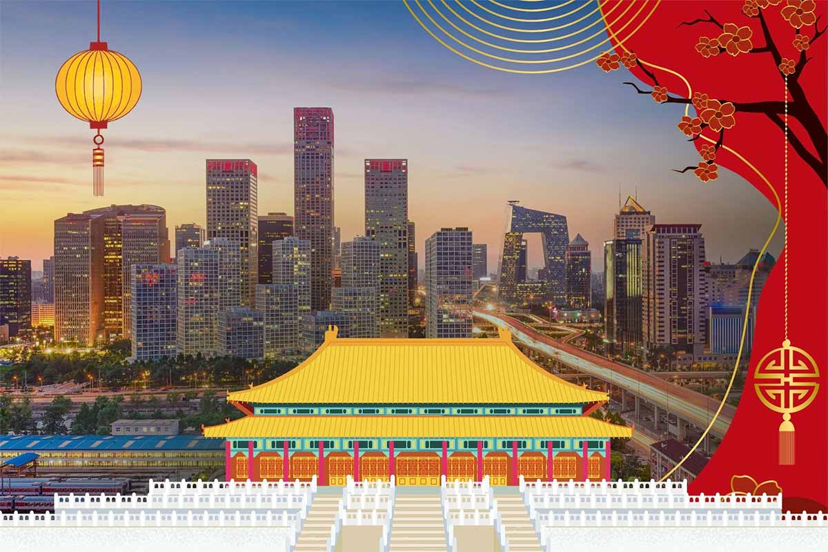 Pechino,-CINA Skyline di Pechino